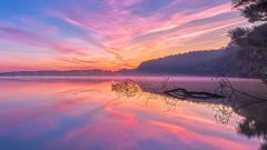 Sonnenuntergang im Müritz-Nationalpark, Mecklenburgische Seenplatte