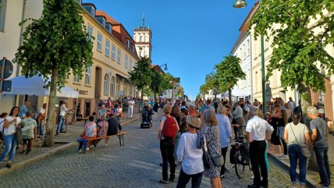 Straßenmusik in der Schloßstraße