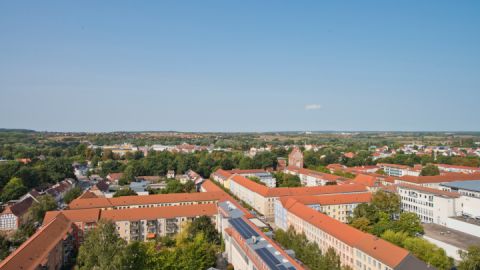 Blick von der Konzertkirche in Neubrandenburg