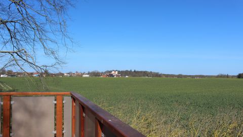 Blick auf das Schloss Fleesensee / Aussichtsplattform