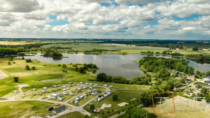 Luftbildansicht auf die Seeweide Naturcamping Penzlin